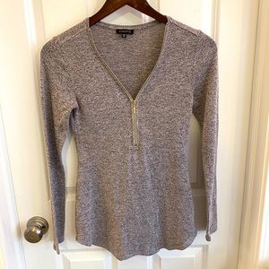 Closet Closing Nov 21: Dynamite Purple Greyish Top with Sleeves